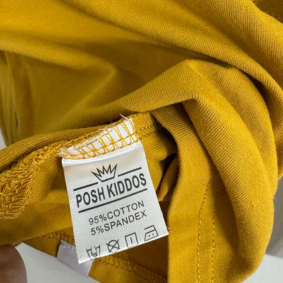 Posh Kiddos Mustard Yellow Long Sleeve Zipper Shirt Size 3T - Picture 4 of 5